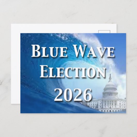 Blue Wave Election 2026 ポストカード (正面/裏面)