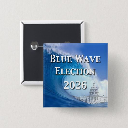 Blue Wave Election 2026 缶バッジ (正面&裏面)