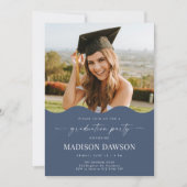 Blue Wave Graduation Party Invite Announcement 招待状 (正面)