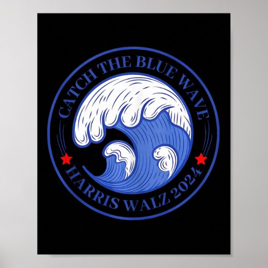 Blue Wave Harris Wheimer 2024の選挙Tをキャッチ ポスター (正面)