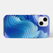 Blue Wave iPhone / iPadケース iPhoneケース (裏面横)