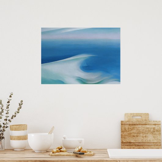 Blue wave marine by Georgia O'Keefe ポスター (キッチン)