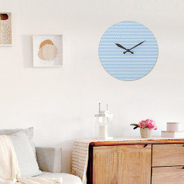 Blue Wave Pattern Wall clock ラージ壁時計