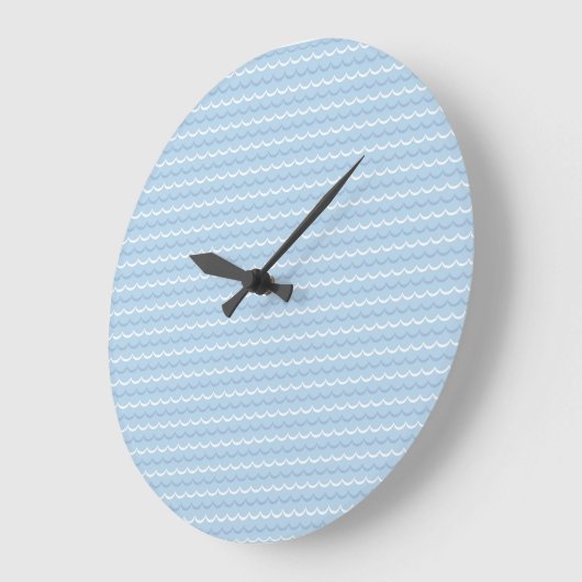 Blue Wave Pattern Wall clock ラージ壁時計 (傾斜)