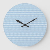 Blue Wave Pattern Wall clock ラージ壁時計 (正面)