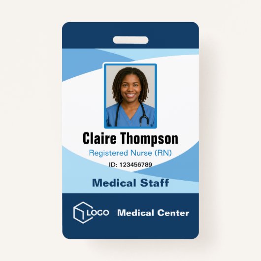 Blue Wave Professional Medical Staff ID バッジ (正面)