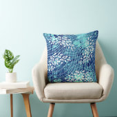 Blue Wave Throw Pillow クッション (椅子)