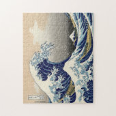 Blue wave Ukiyo e japanese painting ジグソーパズル (縦)