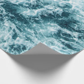 Blue Wavesテクスチャ ラッピングペーパー (角)