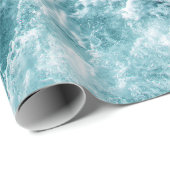 Blue Wavesテクスチャ ラッピングペーパー (ロールコーナー)