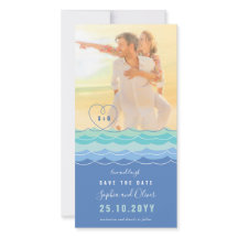 Blue Wavesループハートビーチ写真の保存日付