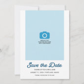 Blue Waves写真Save the Date Card セーブザデート (正面)