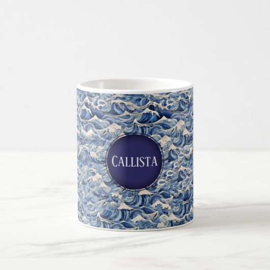 Blue Waves コーヒーマグカップ (中央)