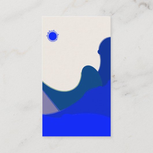 Blue Waves Business Card 名刺 (裏面)