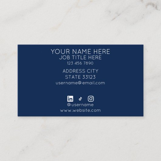 Blue Waves Business Card 名刺 (正面)