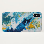 Blue Waves iPhone X Case Case-Mate iPhoneケース (裏面(横))