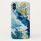 Blue Waves iPhone X Case Case-Mate iPhoneケース (裏面)