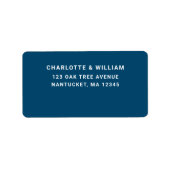 Blue Waves Return Address ラベル (正面)