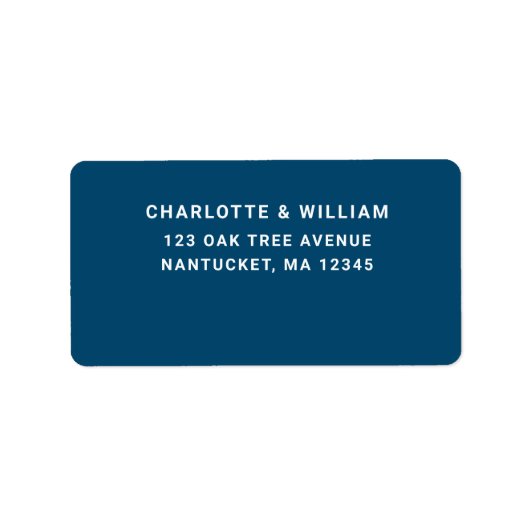 Blue Waves Return Address ラベル (正面)