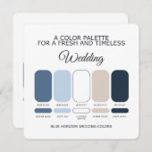Blue Wedding Color Palette for Timeless Weddings 招待状 (正面/裏面)