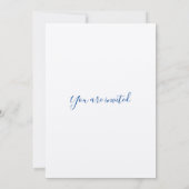 Blue wedding invitation  招待状 (裏面)