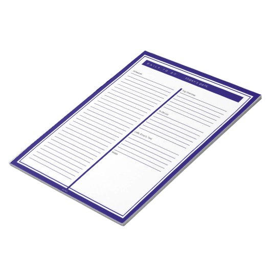 Blue Weekly To Doリスト ノートパッド (アングル)