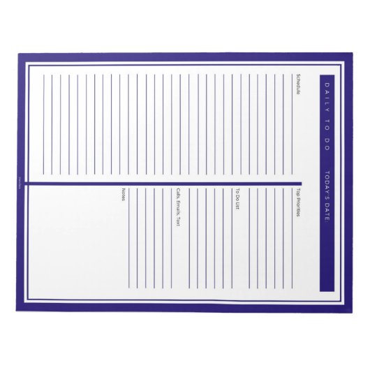 Blue Weekly To Doリスト ノートパッド (正面)