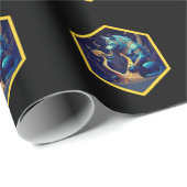 Blue Werewolf Paying A Golden Harp ラッピングペーパー (ロールコーナー)