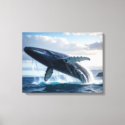 blue whale キャンバスプリント (正面)