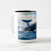 blue whale ツートーンマグカップ (正面左)