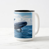blue whale ツートーンマグカップ (正面右)
