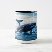 blue whale ツートーンマグカップ (中央)
