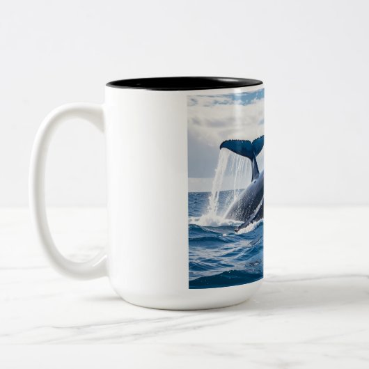 blue whale ツートーンマグカップ (左)
