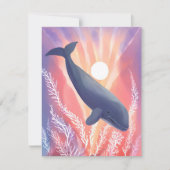 Blue Whale | Ocean Hues Watercolor Animal Card (正面)