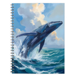 Blue Whale | Ocean Sea Animal Watercolor ノートブック