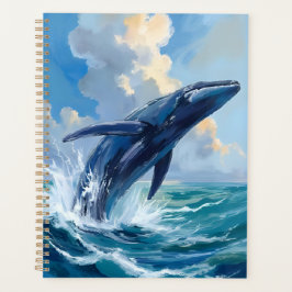 Blue Whale | Ocean Sea Animal Watercolor プランナー手帳