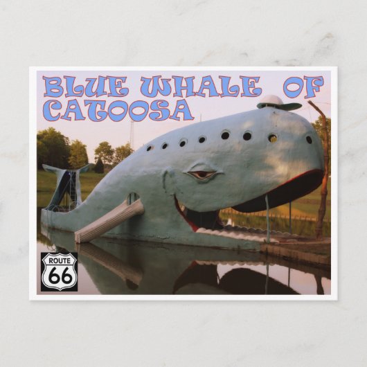 Blue Whale of Catoosa Route 66 Postcard ポストカード (正面)