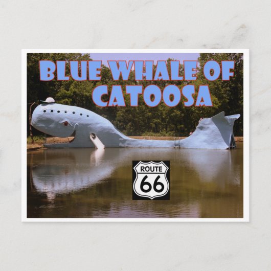 Blue Whale of Catoosa Route 66 Postcard ポストカード (正面)