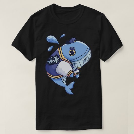 Blue Whale Sperm Whale Fish Sea Gift Tシャツ (デザイン正面)