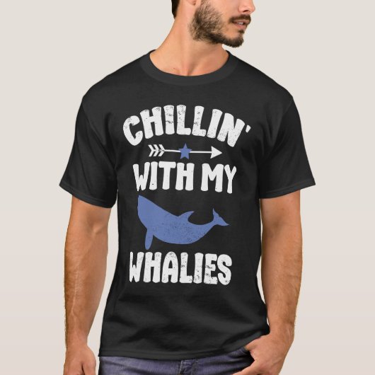Blue whale watching cetacean  1 tシャツ (正面)