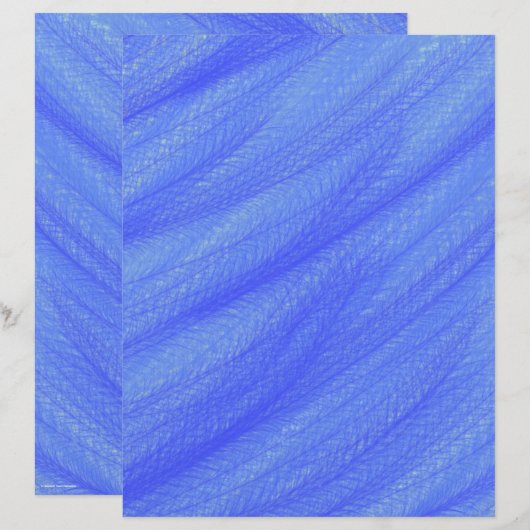 Blue Wheat Field Scrapbook Paper 2-Sided Page (正面/裏面)