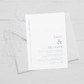 Blue Where Forever Begins Wedding Invitation 招待状