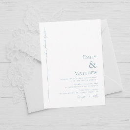Blue Where Forever Begins Wedding Invitation 招待状