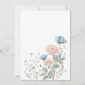 Blue Whimsical Silly Goose Baby Shower Invitation 招待状 (裏面)