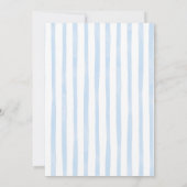 Blue Whimsical Stripes Cold Outside Baby Shower 招待状 (裏面)