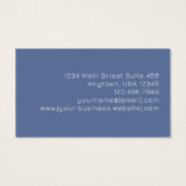 Blue White Abstract Monogram Modern Business Cards (裏面)