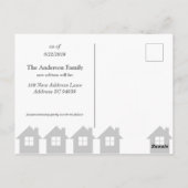 Blue White and Gray We're Moving Flying Home ポストカード (裏面)