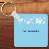 Blue & White Butterfly Keyring Wedding favour キーホルダー (正面)