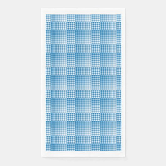 Blue White Checker Abstract Pattern (正面)