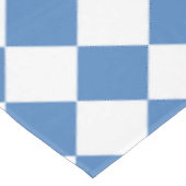 Blue White Checker Diamond Pattern テーブルクロス (アングル)